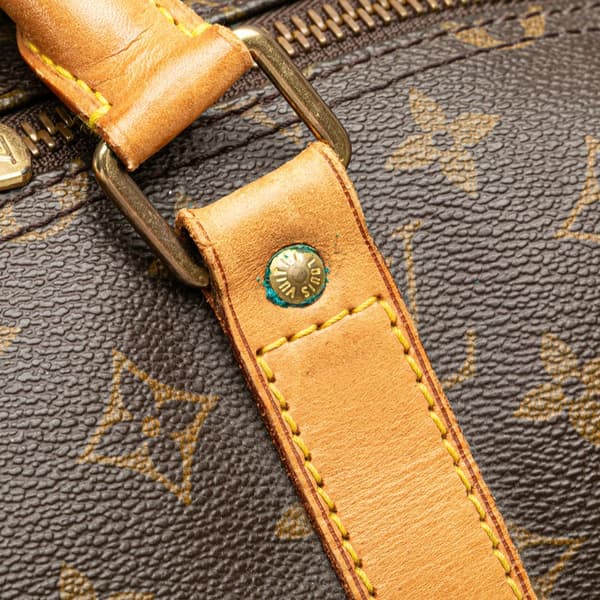 Pre-owned Louis Vuitton Monogram Keepall Bandouliere 55 Brown
