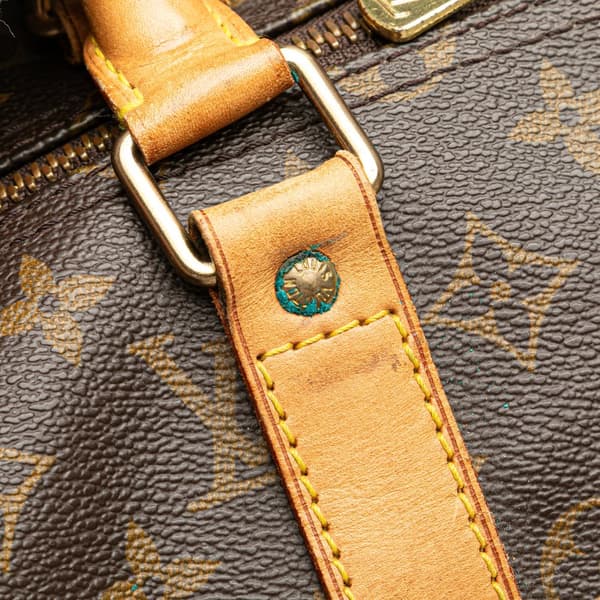Pre-owned Louis Vuitton Monogram Keepall Bandouliere 55 Brown