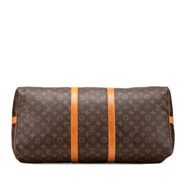 Pre-owned Louis Vuitton Monogram Keepall Bandouliere 55 Brown