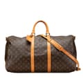 Miniatyrbild 1 av 9: Pre-owned Louis Vuitton Monogram Keepall Bandouliere 55 Brown