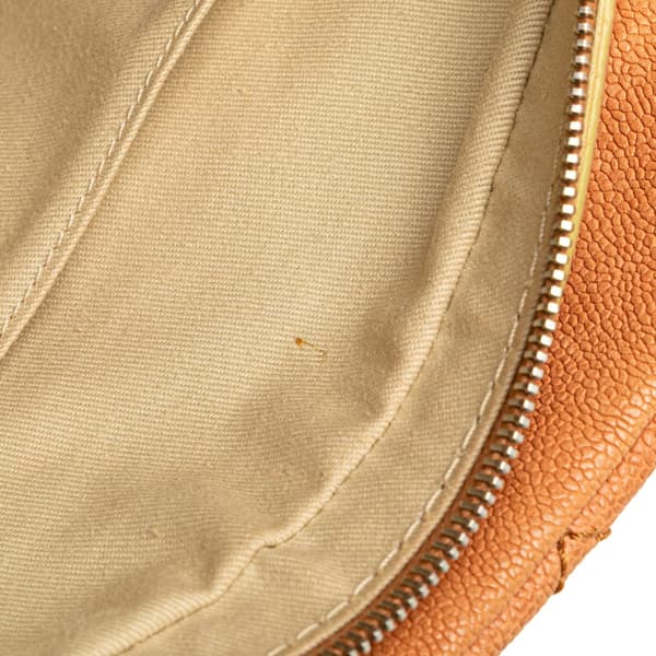 Pre-owned Chanel Small CC Quilted Caviar Outdoor Ligne Doctor Bag Brown