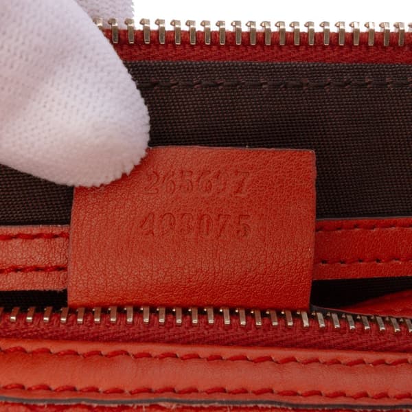 Pre-owned Gucci Guccissima Joy Boston Bag Orange