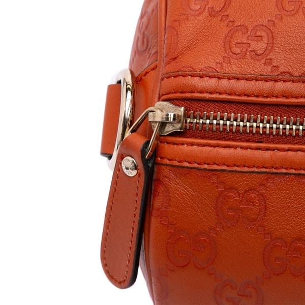 Pre-owned Gucci Guccissima Joy Boston Bag Orange