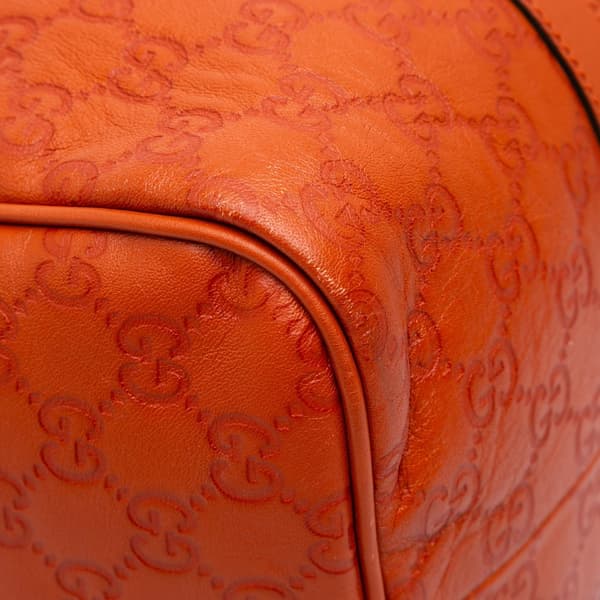 Pre-owned Gucci Guccissima Joy Boston Bag Orange