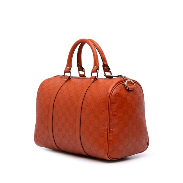 Pre-owned Gucci Guccissima Joy Boston Bag Orange