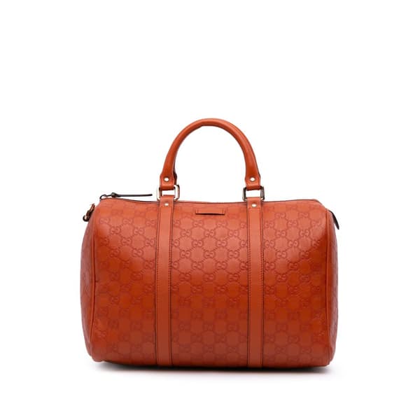 Pre-owned Gucci Guccissima Joy Boston Bag Orange