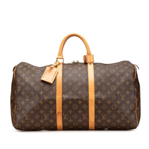 Pre-owned Louis Vuitton Monogram Keepall 50 Brown