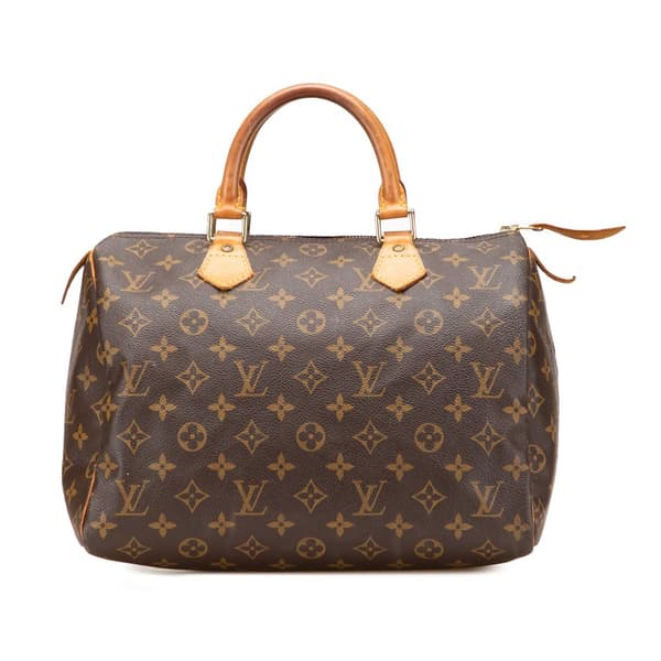 Pre-owned Louis Vuitton Monogram Speedy 30 Brown