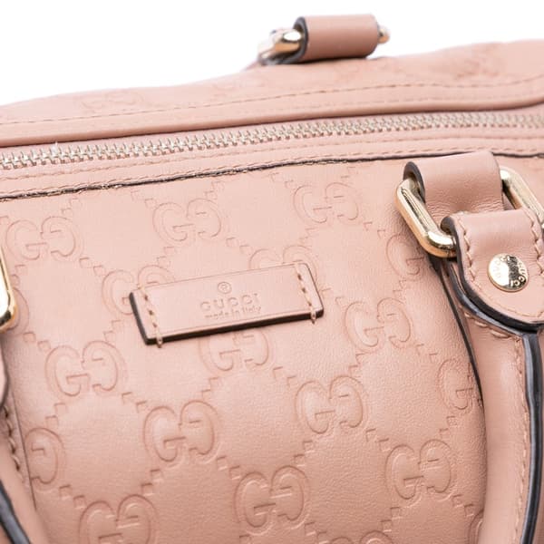 Pre-owned Gucci Medium Guccissima Joy Boston Bag Pink