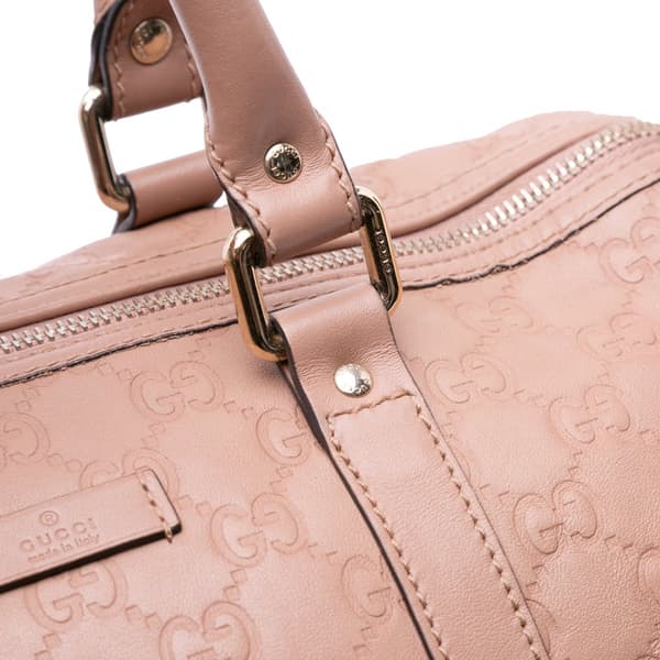 Pre-owned Gucci Medium Guccissima Joy Boston Bag Pink