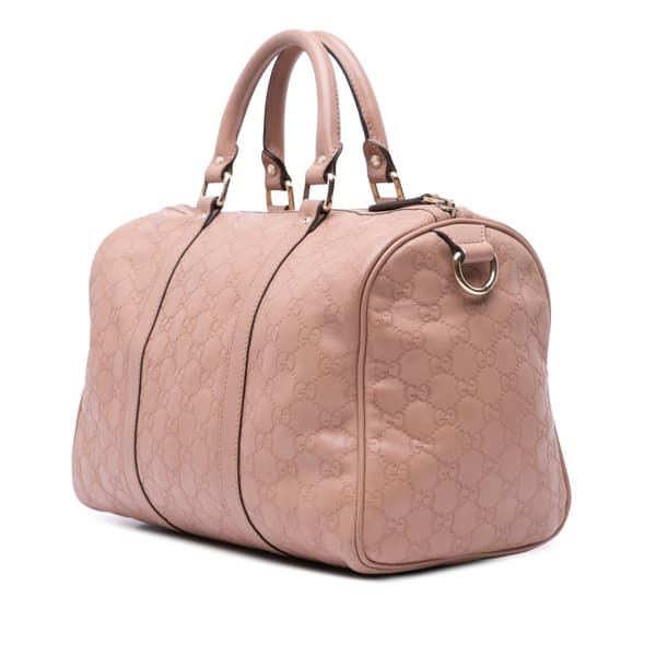 Pre-owned Gucci Medium Guccissima Joy Boston Bag Pink