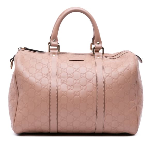 Pre-owned Gucci Medium Guccissima Joy Boston Bag Pink