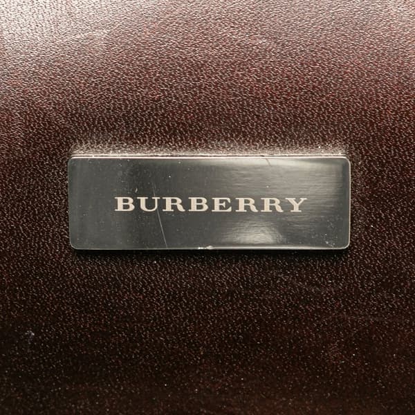 Pre-owned Burberry House Check Canvas Travel Bag Brown