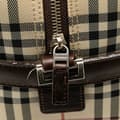 Miniatyrbild 7 av 10: Pre-owned Burberry House Check Canvas Travel Bag Brown