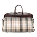 Miniatyrbild 1 av 10: Pre-owned Burberry House Check Canvas Travel Bag Brown