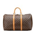 Miniatyrbilde 1 av 9: Pre-owned Louis Vuitton Monogram Keepall 50 Brown
