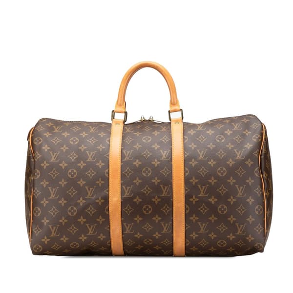 Pre-owned Louis Vuitton Monogram Keepall 50 Brown