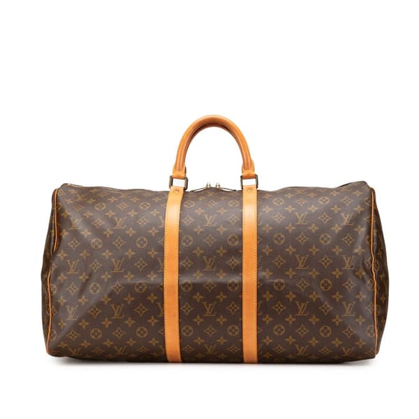 Pre-owned Louis Vuitton Monogram Keepall 55 Brown