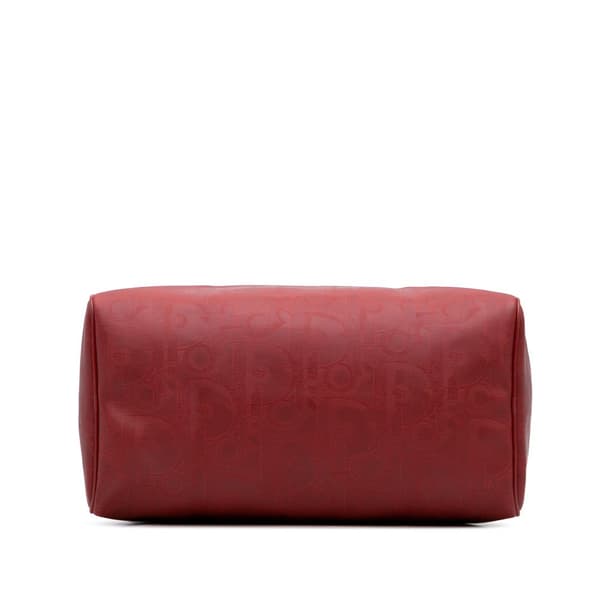Pre-owned Dior Diorissimo Trotter Coated Canvas Travel Bag Red