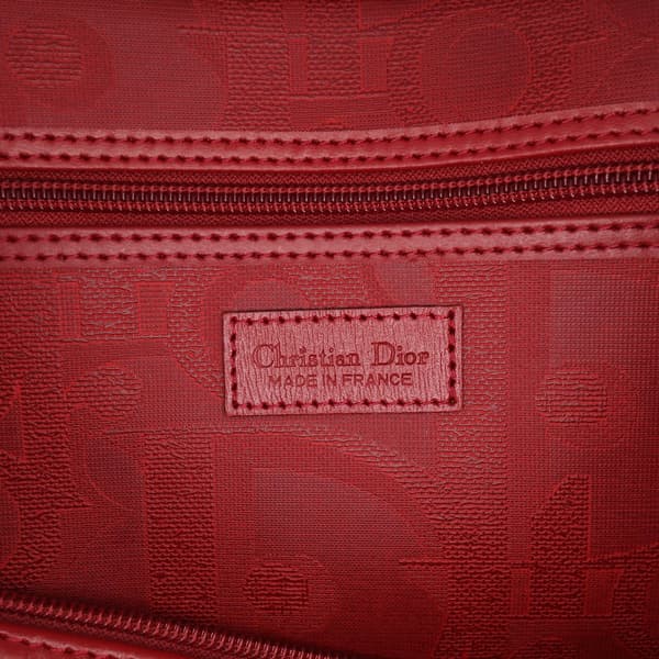 Pre-owned Dior Diorissimo Trotter Coated Canvas Travel Bag Red