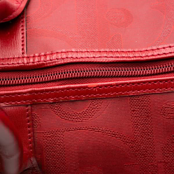 Pre-owned Dior Diorissimo Trotter Coated Canvas Travel Bag Red