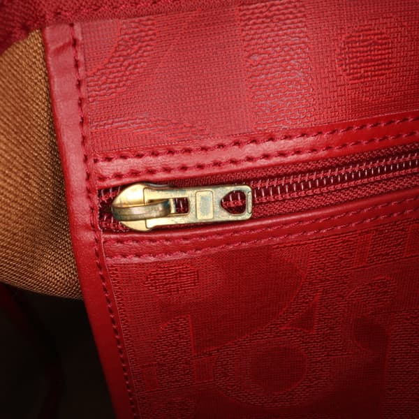 Pre-owned Dior Diorissimo Trotter Coated Canvas Travel Bag Red