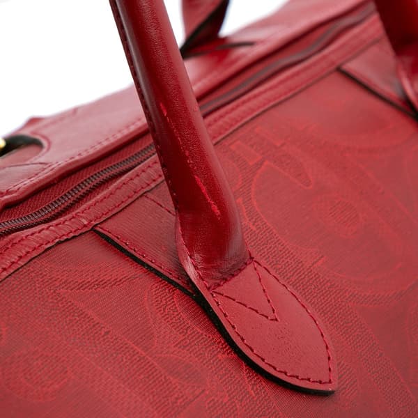 Pre-owned Dior Diorissimo Trotter Coated Canvas Travel Bag Red
