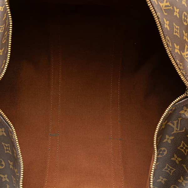Pre-owned Louis Vuitton Monogram Keepall 55 Brown