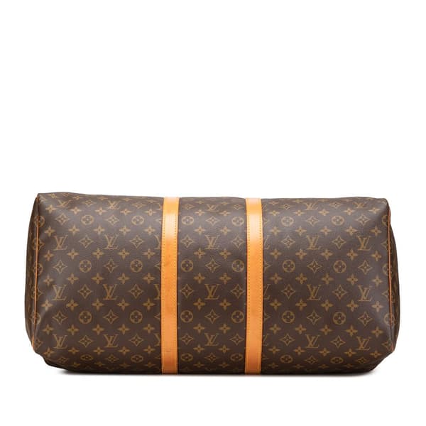 Pre-owned Louis Vuitton Monogram Keepall 55 Brown