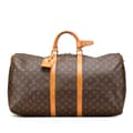 Miniatyrbild 1 av 10: Pre-owned Louis Vuitton Monogram Keepall 55 Brown