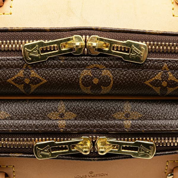 Pre-owned Louis Vuitton Monogram Alize 24 Heures Brown