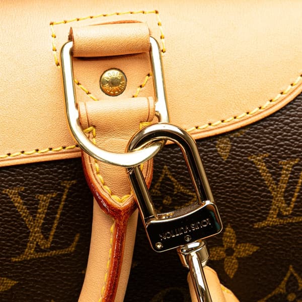 Pre-owned Louis Vuitton Monogram Alize 24 Heures Brown