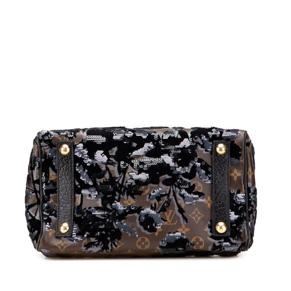 Pre-owned Louis Vuitton Monogram Fleur De Jais Sequins Speedy 30 Brown