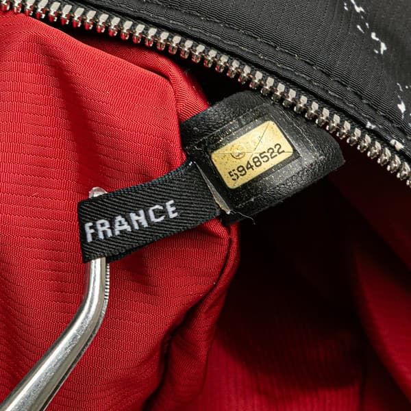 Pre-owned Chanel Old Travel Line Nylon Duffle Bag Black