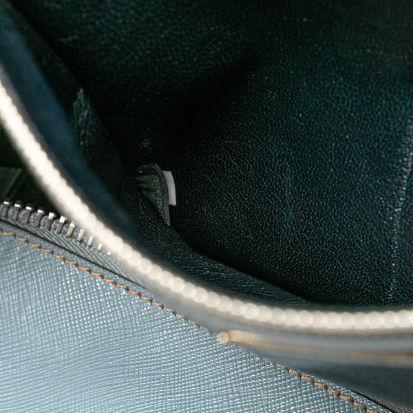 Pre-owned Prada Saffiano Travel Bag Blue