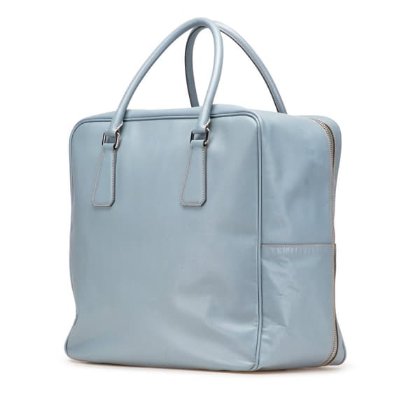 Pre-owned Prada Saffiano Travel Bag Blue