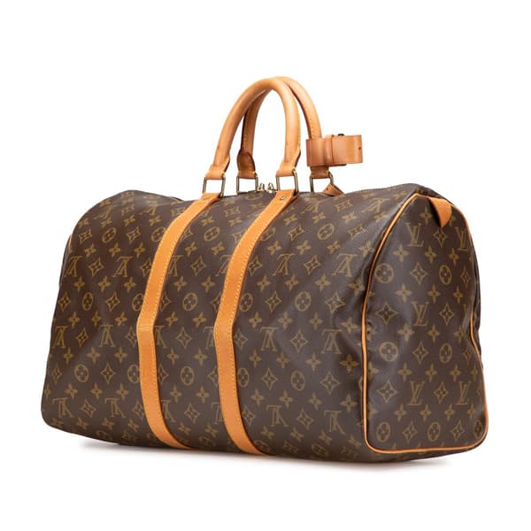 Pre-owned Louis Vuitton Monogram Keepall 45 Brown
