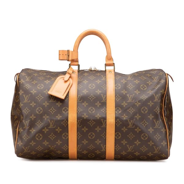Pre-owned Louis Vuitton Monogram Keepall 45 Brown
