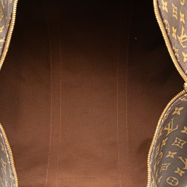 Pre-owned Louis Vuitton Monogram Keepall Bandouliere 50 Brown