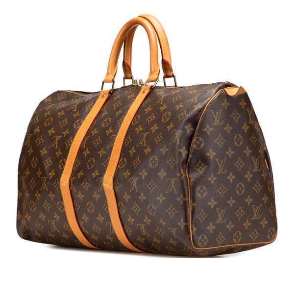 Pre-owned Louis Vuitton Monogram Keepall 45 Brown
