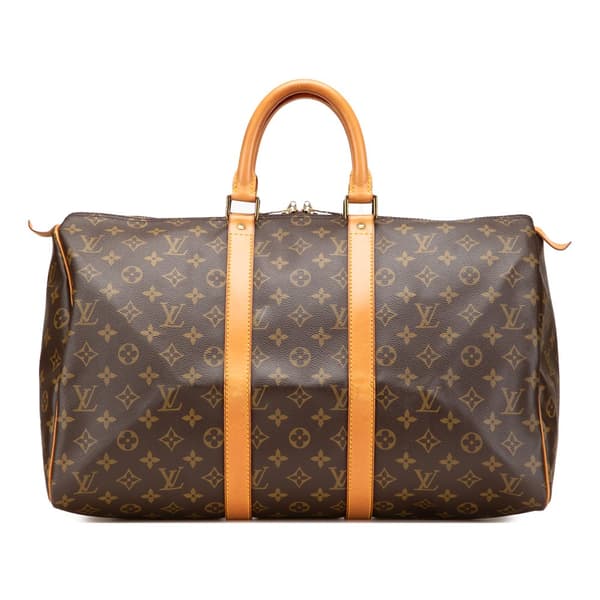 Pre-owned Louis Vuitton Monogram Keepall 45 Brown