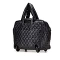 Miniatyrbillede 2 af 10: Pre-owned Chanel Quilted Nylon Coco Cocoon Trolley Rolling Case Black