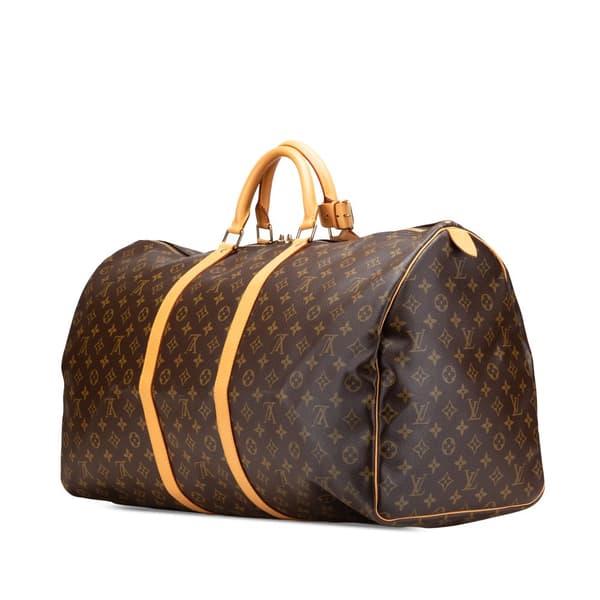Pre-owned Louis Vuitton Monogram Keepall 60 Brown
