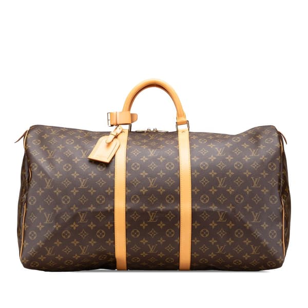 Pre-owned Louis Vuitton Monogram Keepall 60 Brown