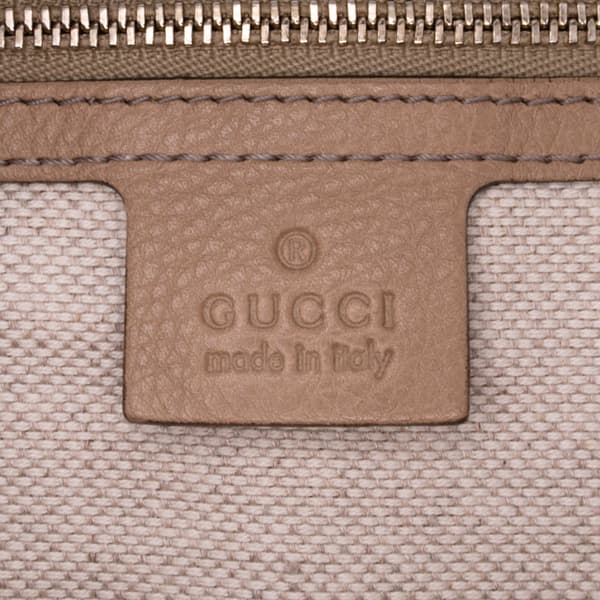 Pre-owned Gucci Pebbled Calfskin Soho Cellarius Boston Brown