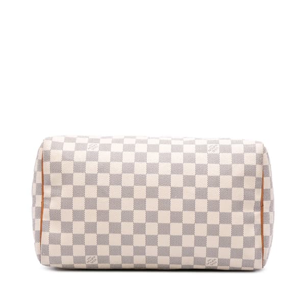 Pre-owned Louis Vuitton Damier Azur Speedy 30 White
