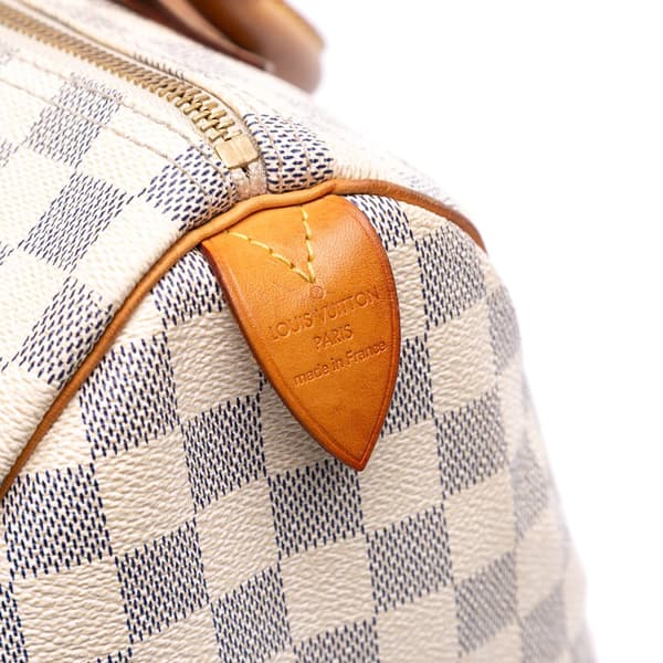Pre-owned Louis Vuitton Damier Azur Speedy 30 White