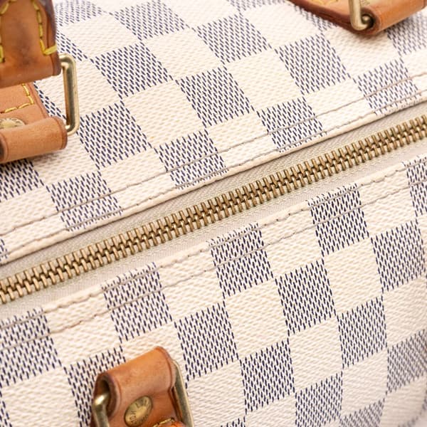 Pre-owned Louis Vuitton Damier Azur Speedy 30 White