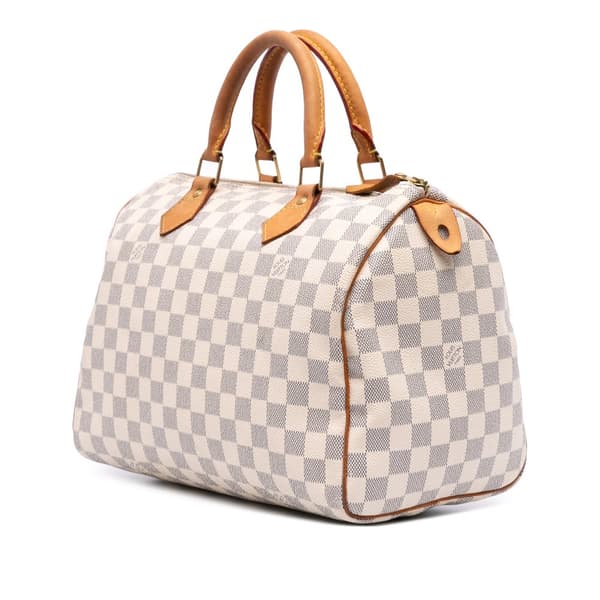 Pre-owned Louis Vuitton Damier Azur Speedy 30 White