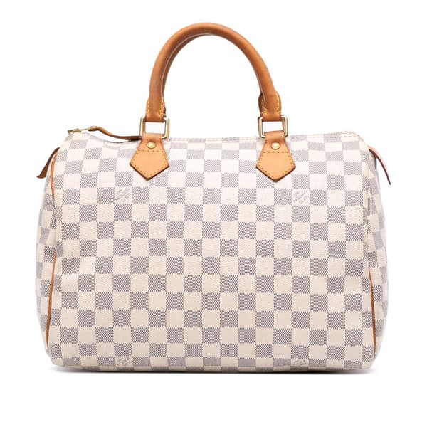 Pre-owned Louis Vuitton Damier Azur Speedy 30 White